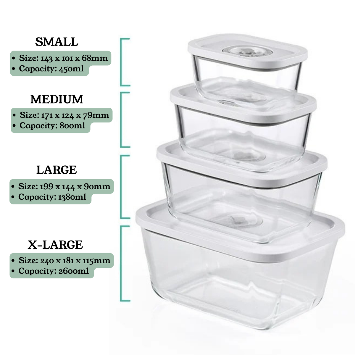 Glass Vacuum Container
